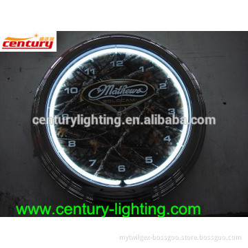 15inch neon clock with painted frame
